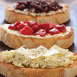 Bruschetta with Goat Cheese, Fig, and Prosciutto